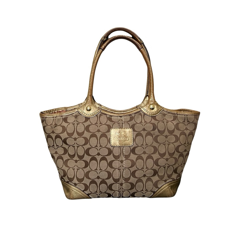 COACH BLEECKER MONOGRAM TOTE BAG
